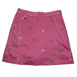 Island Republic Pink Embroidered Golf Skort Size 4 casual/beach/cruise/vacation